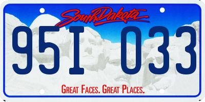 SD license plate 95IO33
