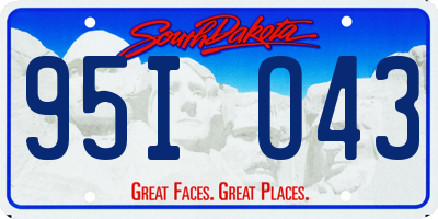 SD license plate 95IO43