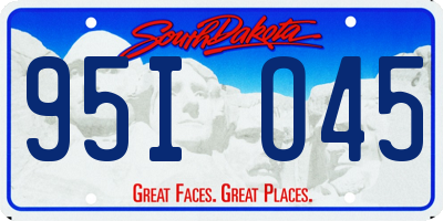 SD license plate 95IO45