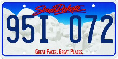 SD license plate 95IO72