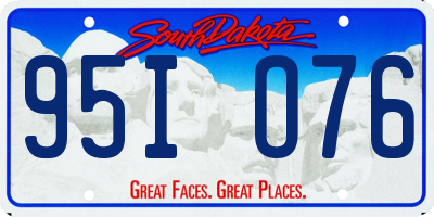 SD license plate 95IO76