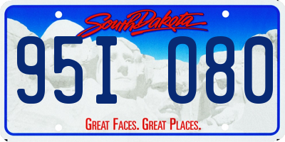 SD license plate 95IO80