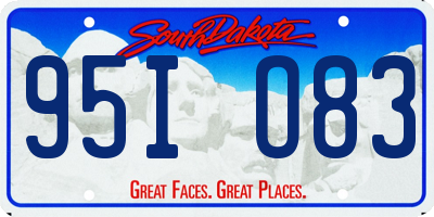 SD license plate 95IO83