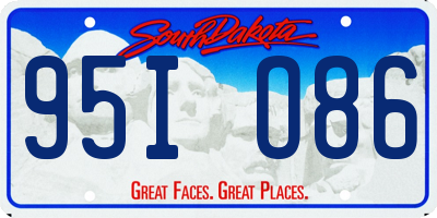 SD license plate 95IO86