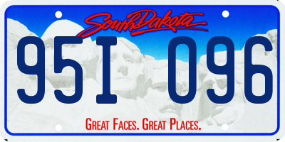 SD license plate 95IO96