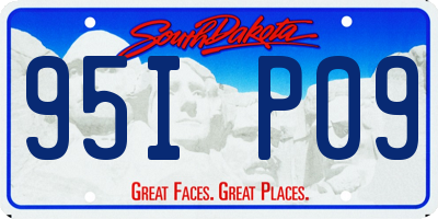 SD license plate 95IP09