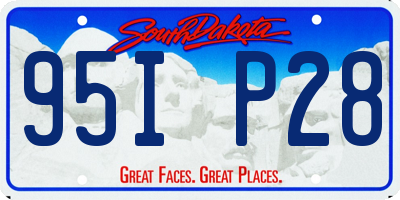 SD license plate 95IP28