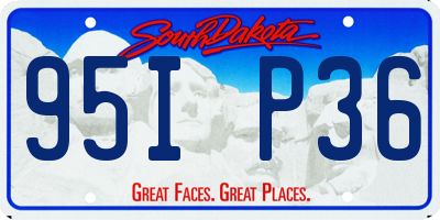 SD license plate 95IP36