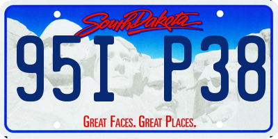 SD license plate 95IP38
