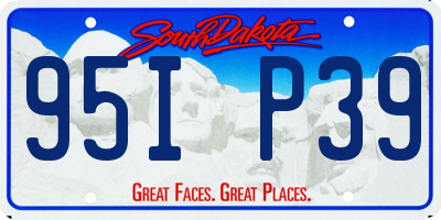 SD license plate 95IP39