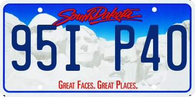 SD license plate 95IP40