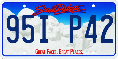 SD license plate 95IP42