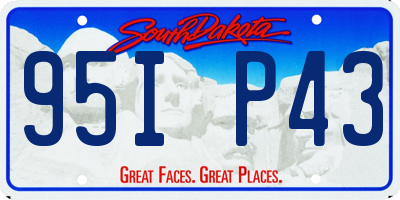 SD license plate 95IP43