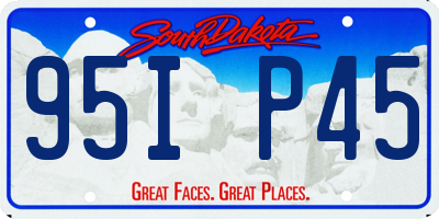 SD license plate 95IP45
