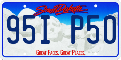 SD license plate 95IP50