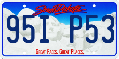 SD license plate 95IP53