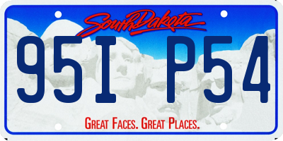 SD license plate 95IP54