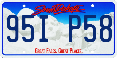 SD license plate 95IP58