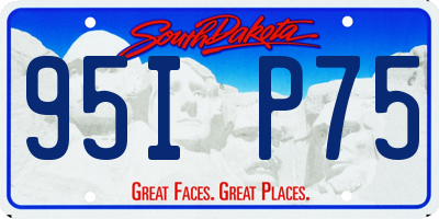 SD license plate 95IP75