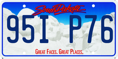 SD license plate 95IP76