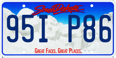 SD license plate 95IP86