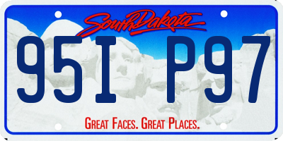 SD license plate 95IP97