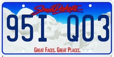 SD license plate 95IQ03