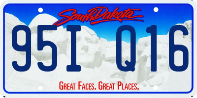 SD license plate 95IQ16