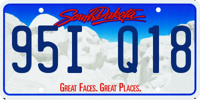 SD license plate 95IQ18