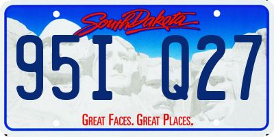 SD license plate 95IQ27