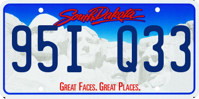 SD license plate 95IQ33