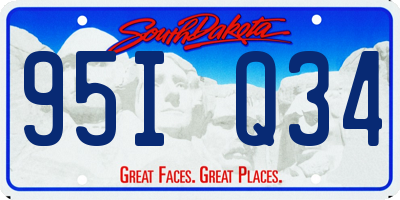 SD license plate 95IQ34