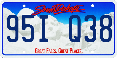 SD license plate 95IQ38