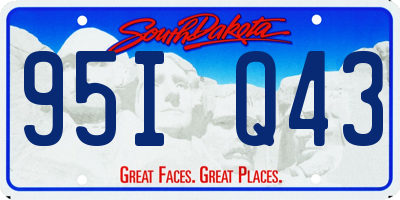 SD license plate 95IQ43