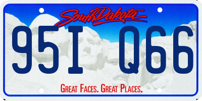 SD license plate 95IQ66