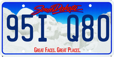 SD license plate 95IQ80