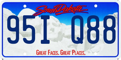 SD license plate 95IQ88