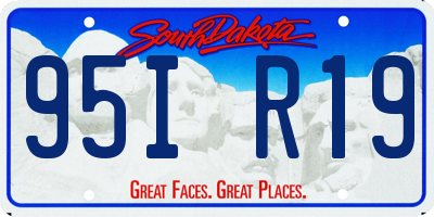 SD license plate 95IR19