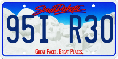SD license plate 95IR30