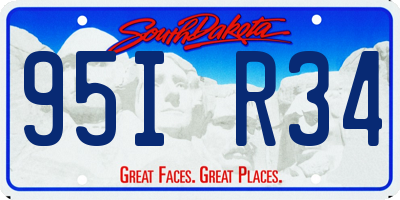 SD license plate 95IR34