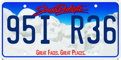 SD license plate 95IR36