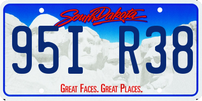 SD license plate 95IR38