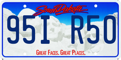 SD license plate 95IR50