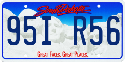 SD license plate 95IR56