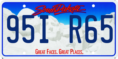 SD license plate 95IR65
