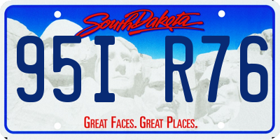 SD license plate 95IR76