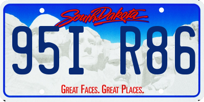 SD license plate 95IR86