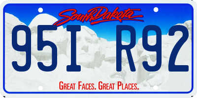 SD license plate 95IR92