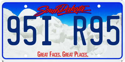 SD license plate 95IR95