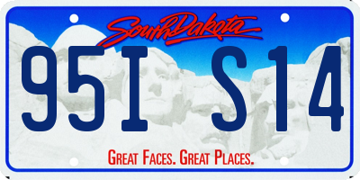 SD license plate 95IS14